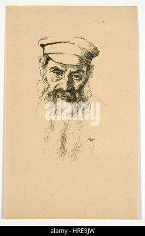 Cette estampe de Hermann Struck, créée en 2002, fait partie de sa série d’art graphique. L'œuvre illustre la maîtrise de Struck en gravure, mettant en valeur son expertise dans les techniques graphiques et la profondeur émotionnelle de ses sujets. Banque D'Images