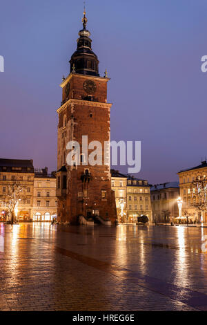 Ancien hôtel de ville sur la place de l'alimentation secteur à Cracovie. Cracovie, Pologne Petite, en Pologne. Banque D'Images