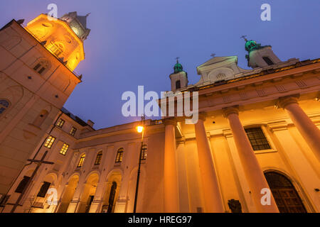 Trynitarska Tower et cathédrale Saint-Jean-Baptiste de Lublin. , Lublin Lubelskie, Pologne. Banque D'Images