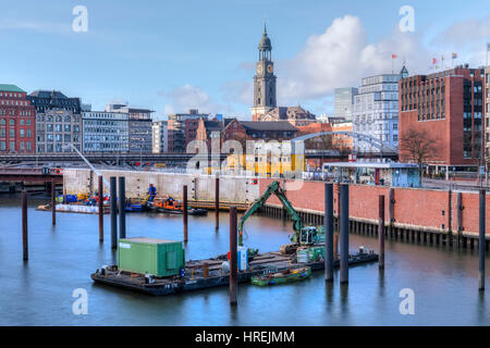 Binnenhafen, église St Michaelis, Hambourg, Allemagne, Europe Banque D'Images