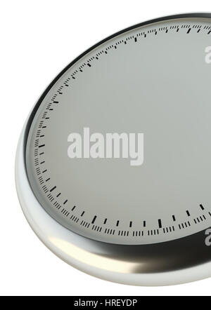 Horloge sans numéros et des flèches. Rendu 3D isolé sur fond blanc. Lieu vide pour votre contenu Banque D'Images