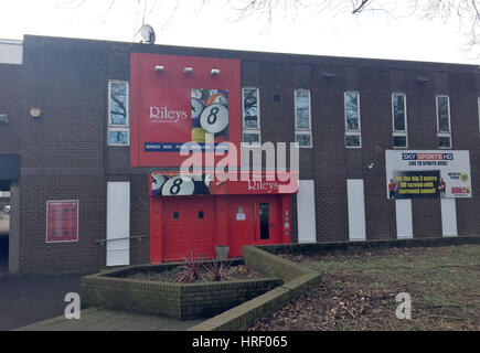 La salle de billard Riley's Place à Hertford, Coventry où un pensionné Patrick Redmond, 68 ans, est mort après qu'il a été frappé au sol. Banque D'Images