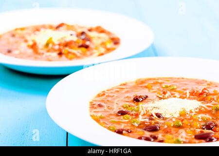 Minestrone de fromage Parmesan Banque D'Images