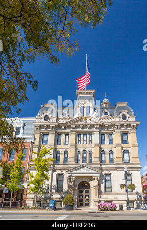 Le Wayne County Courthouse bâtiment à Wooster, Ohio, USA. Banque D'Images