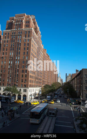 Le jardin avec terrasse London Metropolitan Life Insurance Company construction contexte West 23rd Street à partir de la ligne haute New York USA Banque D'Images