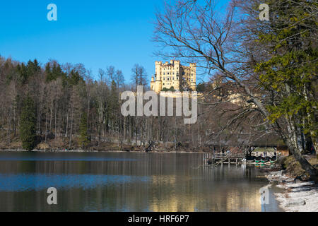 Paysage de printemps, Hohenschwangau, lac Alpsee, Bavaria, Germany, Europe Banque D'Images