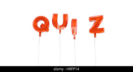 QUIZ - mot de ballons aluminium - 3D rendu. Peut être utilisé pour une bannière en ligne ou d'une carte postale. Banque D'Images