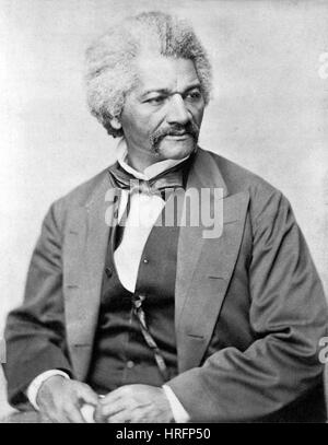 FREDERICK DOUGLASS (1818-1895) Homme politique afro et abolitionniste de 1880 Banque D'Images