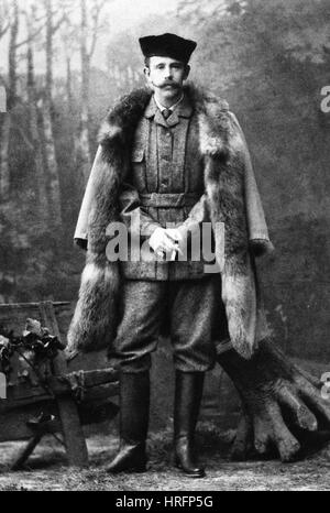 RUDOLF, prince héritier d'Autriche (1858-1889) en 1885 à propos de chasse Banque D'Images
