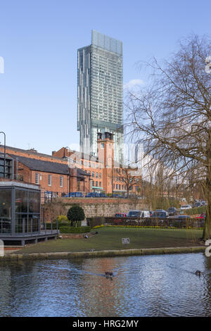 Betham Tower vu de Castlefield, Manchester. Banque D'Images