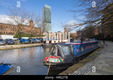 Betham Tower vu de Castlefield, Manchester. Banque D'Images