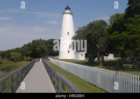 Parc historique national du phare d'Ocracoke, North Carolina Banque D'Images