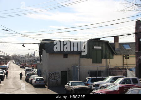 New York, USA. Feb 24, 2017. L'extérieur de la fonderie d'Art Moderne à New York, USA, 24 février 2017. Photo : Christina Horsten/dpa/Alamy Live News Banque D'Images