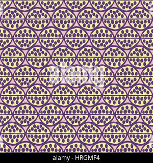 Primitive transparente modèle floral abstrait avec les feuilles. L'origine ethnique, tribal géométrie simpliste, violet et jaune. Le design textile. Illustration de Vecteur