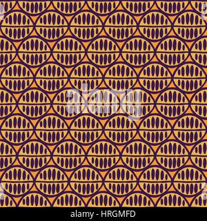 Motif florale avec des feuilles. L'origine ethnique, tribal géométrie simpliste, violet et orange. Le design textile. Illustration de Vecteur