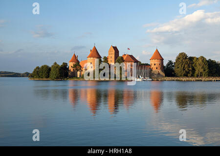 Château historique de l'île de Trakai en Lituanie,Europe de l'Est Banque D'Images