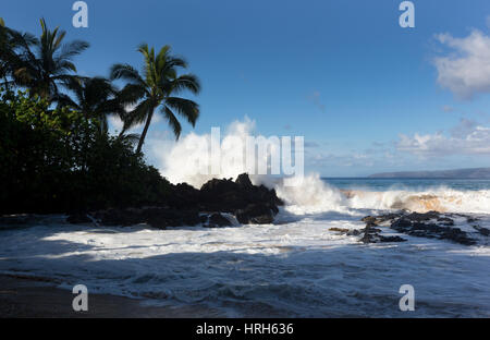 Les vagues et l'autre sur l'île de Maui, Hawaii, USA Banque D'Images