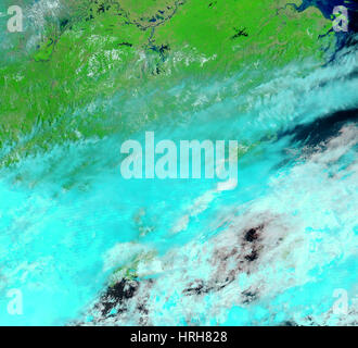 Les inondations dans la province de Jiangxi, Chine Banque D'Images