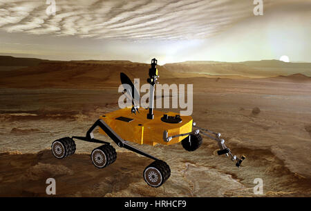 Mars Rover, vue d'artiste Banque D'Images