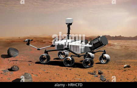 Mars Rover, vue d'artiste Banque D'Images