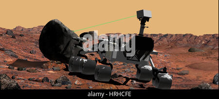 Mars Rover, vue d'artiste Banque D'Images