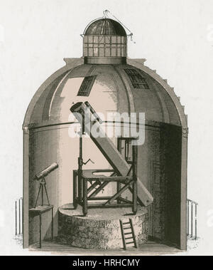 Le télescope William Herschel, 1781 Banque D'Images