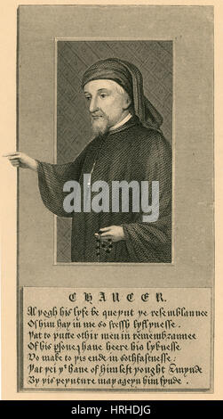 Geoffrey Chaucer, père de la littérature anglaise Banque D'Images