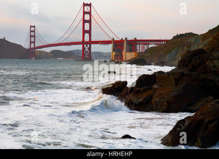 Golden Gate Bridge à San Francisco, Californie, USA Banque D'Images