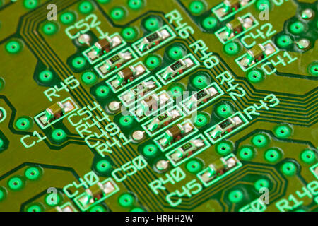 Gros plan de circuit imprimé (PCB) Banque D'Images