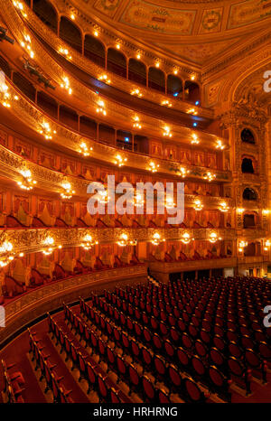 Vue de l'intérieur de Teatro Colon et sa salle de Concert, Buenos Aires, province de Buenos Aires, Argentine Banque D'Images