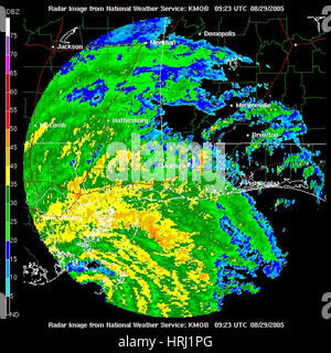 L'ouragan Katrina, WFO Radar, 2005 Banque D'Images