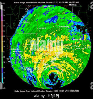 L'ouragan Katrina, WFO Radar, 2005 Banque D'Images