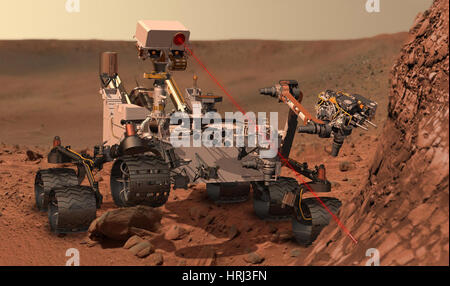 Au Laser Mars Rover Banque D'Images