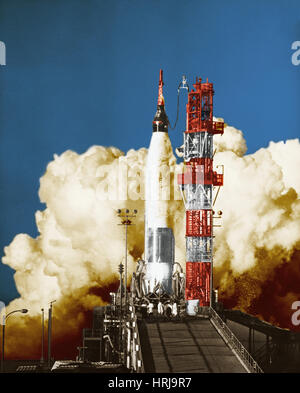 Mercury-Atlas 2 tirs d'essai Banque D'Images