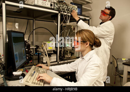 Laboratoire de Biophysique, de l'électrophysiologie cardiaque Banque D'Images