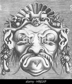 Masque Flamand, 1555 Banque D'Images