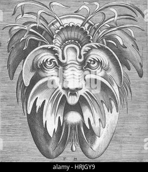 Masque Flamand, 1555 Banque D'Images