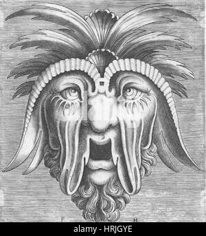 Masque Flamand, 1555 Banque D'Images