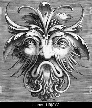 Masque Flamand, 1555 Banque D'Images