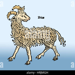 Signe astrologique bélier, bélier Constellation Banque D'Images