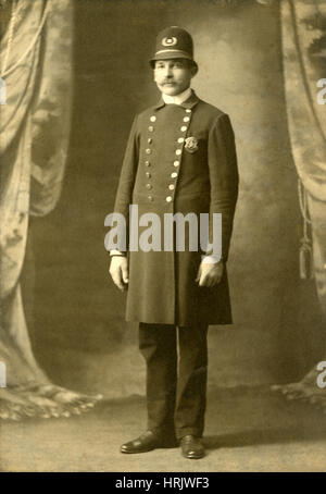 Meubles anciens 1891 photographie, policier à Warren, Michigan, USA. SOURCE : tirage photographique original. Banque D'Images