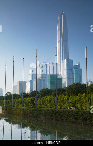 Ping An International Finance Centre (4e plus grand bâtiment en 2017 à 600m), Futian, Shenzhen, Guangdong, Chine Banque D'Images
