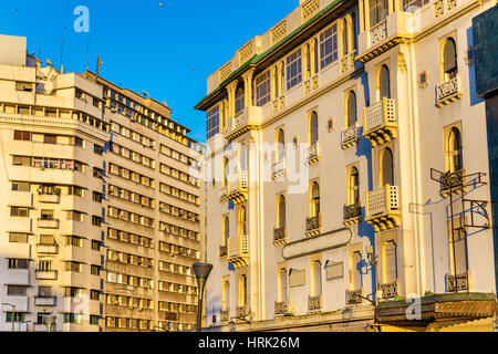 Vue de l'architecture urbaine de Casablanca - Maroc Banque D'Images