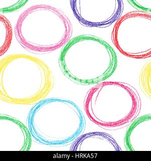 Motif de fond transparent avec crayon de couleur circles Illustration de Vecteur