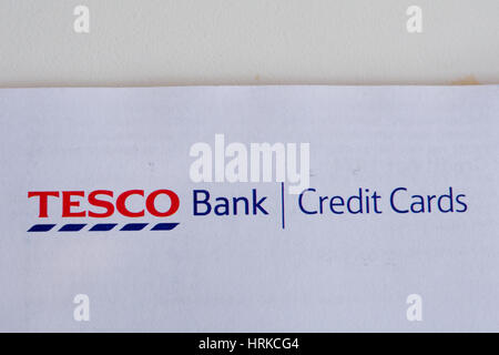 Tesco Bank - Relevé mensuel de carte de crédit Banque D'Images