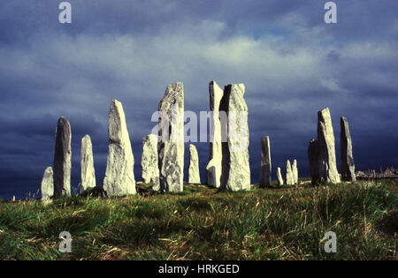 Callanish, Lewis, juin 1987. Banque D'Images