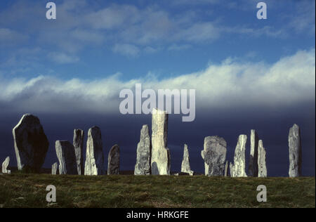 Callanish, Lewis, juin 1987. Banque D'Images