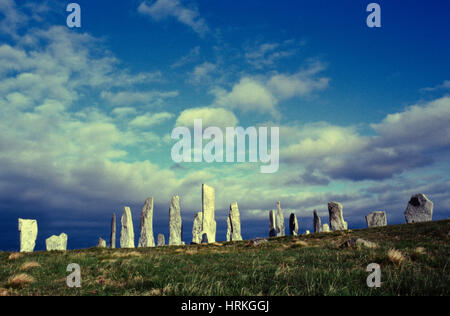 Callanish, Lewis, juin 1987. Banque D'Images