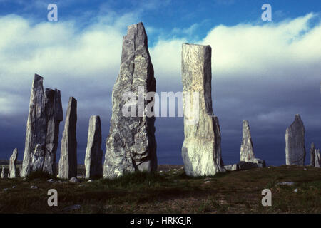 Callanish, Lewis, juin 1987. Banque D'Images