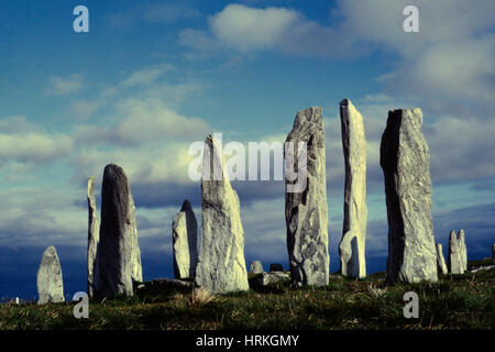 Callanish, Lewis, juin 1987. Banque D'Images